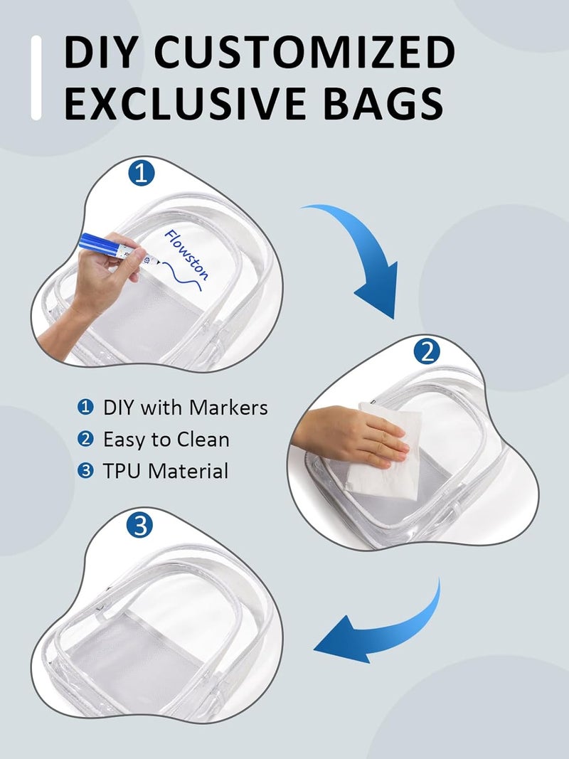 Flowston Store 3 Pockets Clear Bag for Stadium Events Large Clear Sling Crossbody Backpack Fanny Pack Concert Purses for Women Men - Image 4
